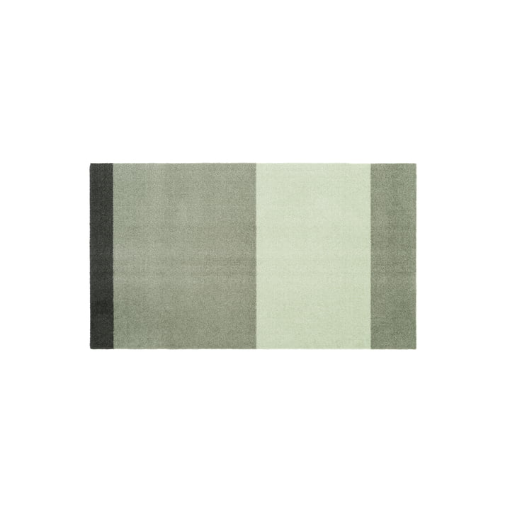 Stripes Horizontal Loper, 67 x 120 cm, licht / stoffig / donkergroen van Tica Copenhagen
