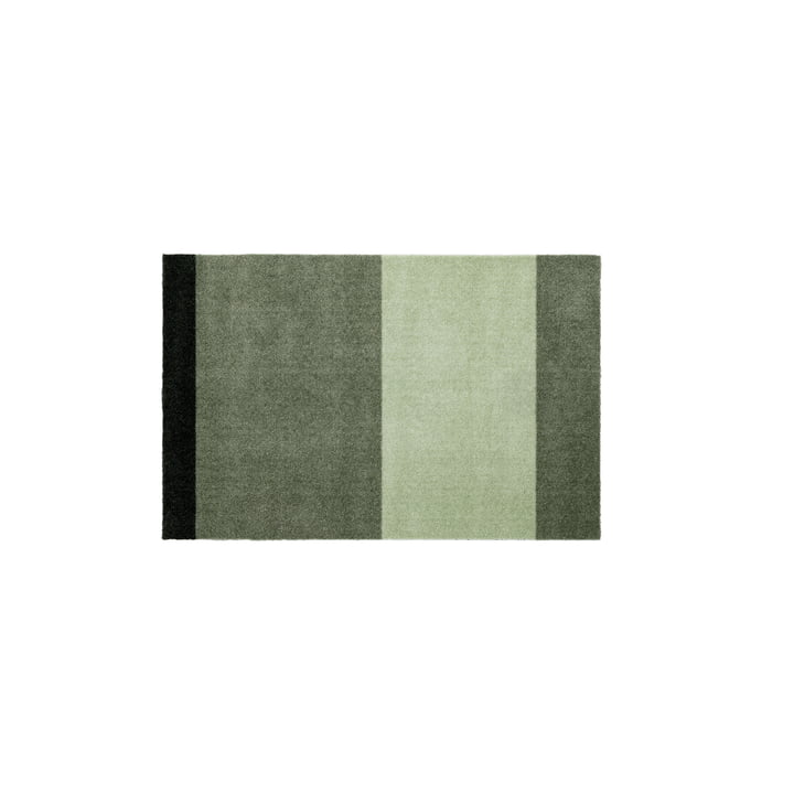 Stripes Horizontal Loper, 60 x 90 cm, licht / stoffig / donkergroen van Tica Copenhagen