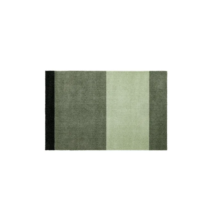Stripes Horizontal Loper, 60 x 90 cm, licht / stoffig / donkergroen van Tica Copenhagen