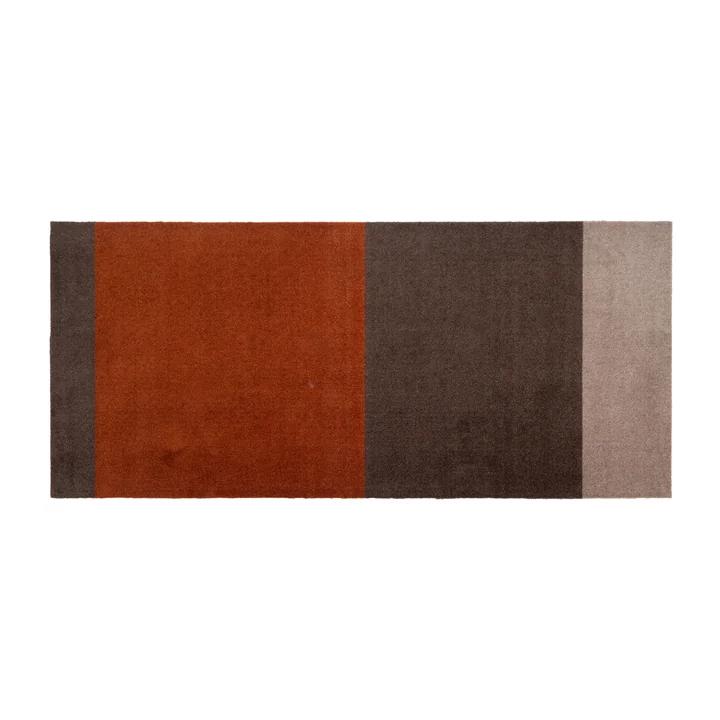 Stripes Horizontal Loper, 90 x 200 cm, zand / bruin / terracotta van Tica Copenhagen