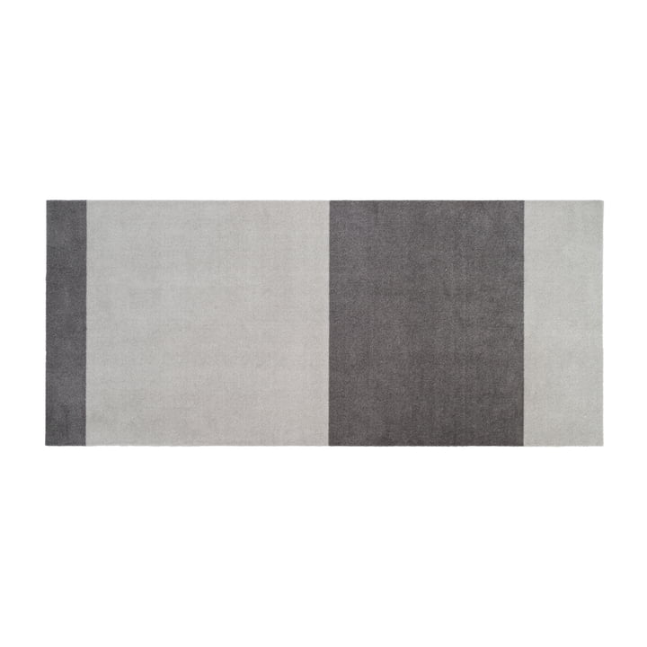Stripes Horizontal Loper, 90 x 200 cm, lichtgrijs / staalgrijs van Tica Copenhagen