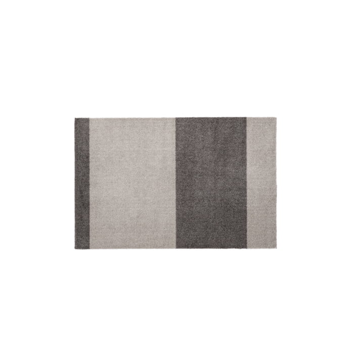 Stripes Horizontal Loper, 60 x 90 cm, lichtgrijs / staalgrijs van Tica Copenhagen