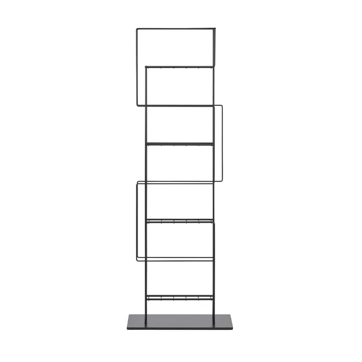 Revue Kranten- en brochurerek, zwart van Schönbuch