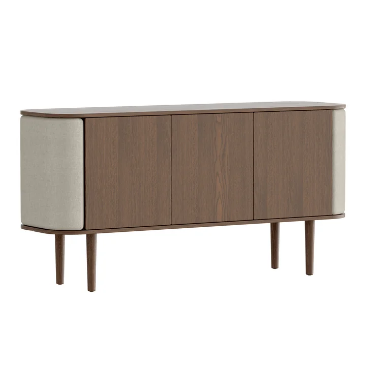 Treasures Sideboard met 3 deuren van Umage in de uitvoering donker eikenhout / white sands