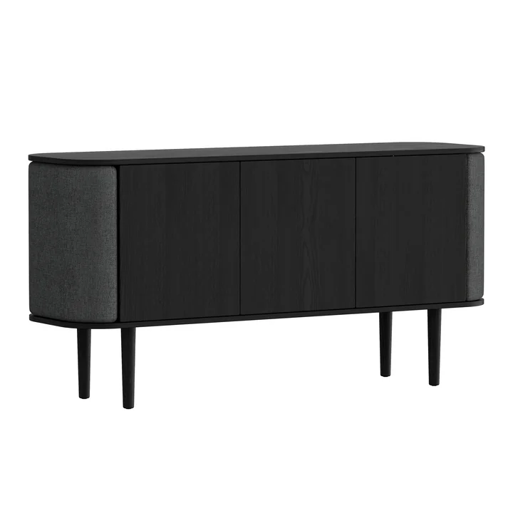 Treasures Sideboard met 3 deuren van Umage in de uitvoering eiken zwart / shadow