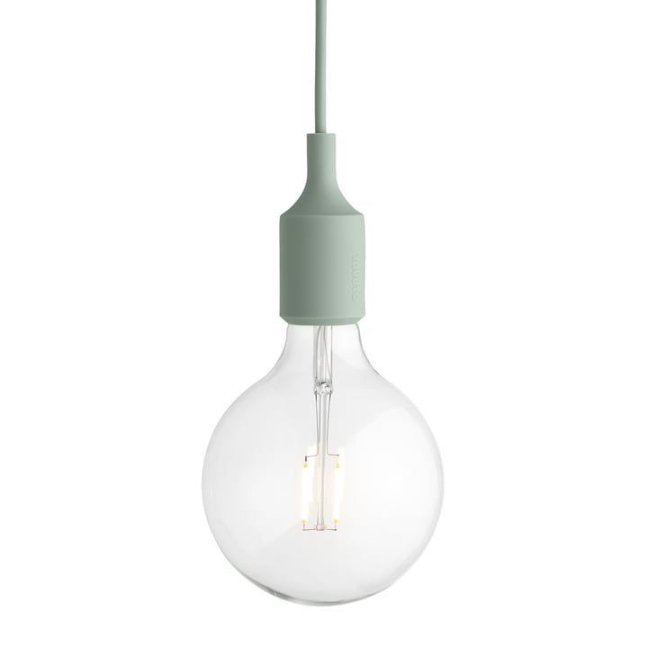 Socket E27 LED hanglamp van Muuto in lichtgroen
