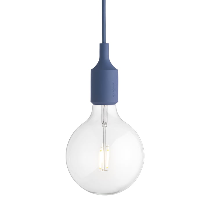 De Muuto - Socket E27 LED hanglamp in lichtblauw