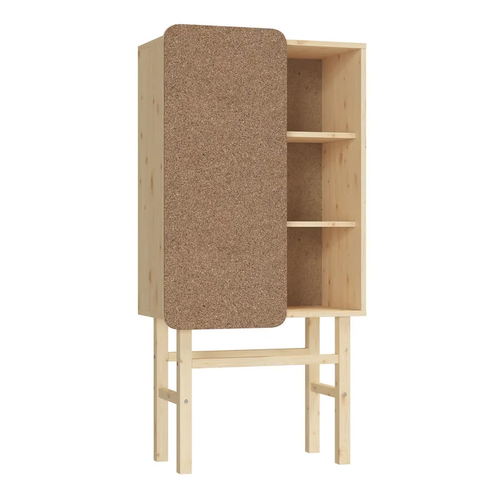 Slide Kast, met prikbord, blank gelakt grenen van Karup Design