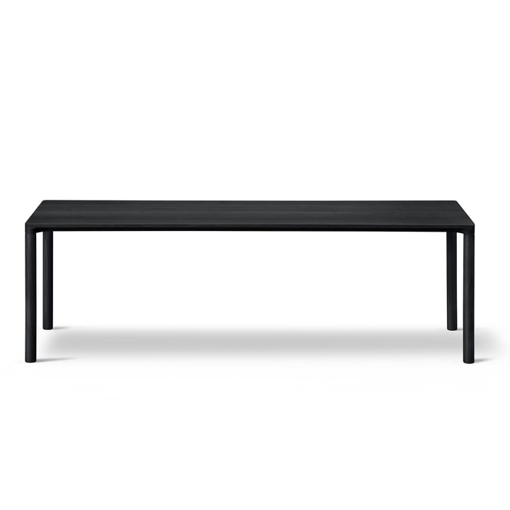 Piloti Sofa-tafel, 39 x 120 cm H 41 cm, zwart gelakt eikenhout by Fredericia