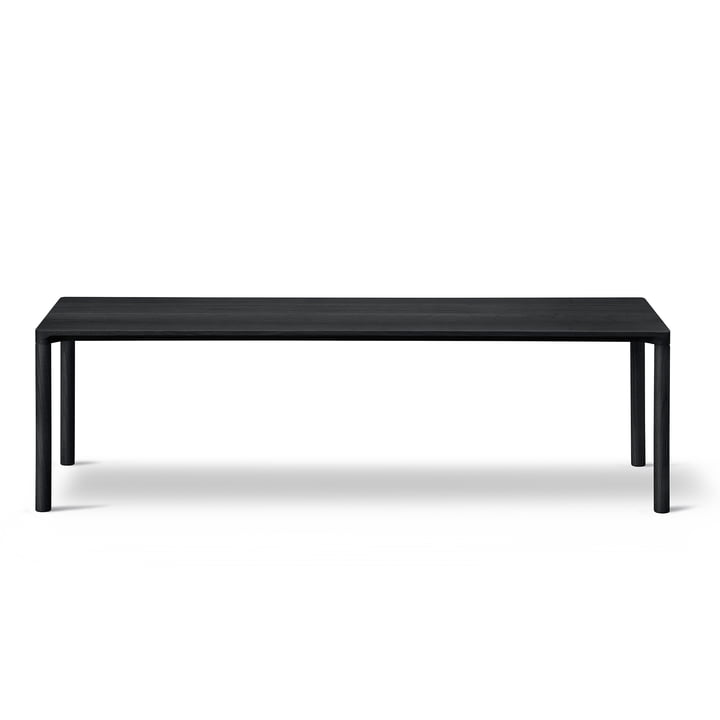Piloti Sofa-tafel, 39 x 120 cm H 35 cm, zwart gelakt eikenhout by Fredericia