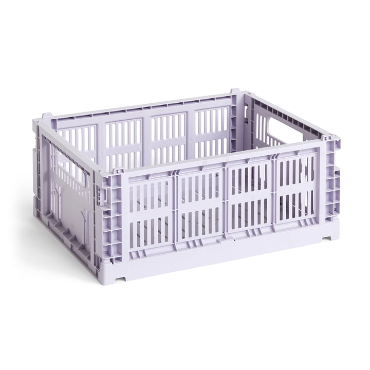 Colour Crate Mandje gerecycled M by Hay in de kleur lavender