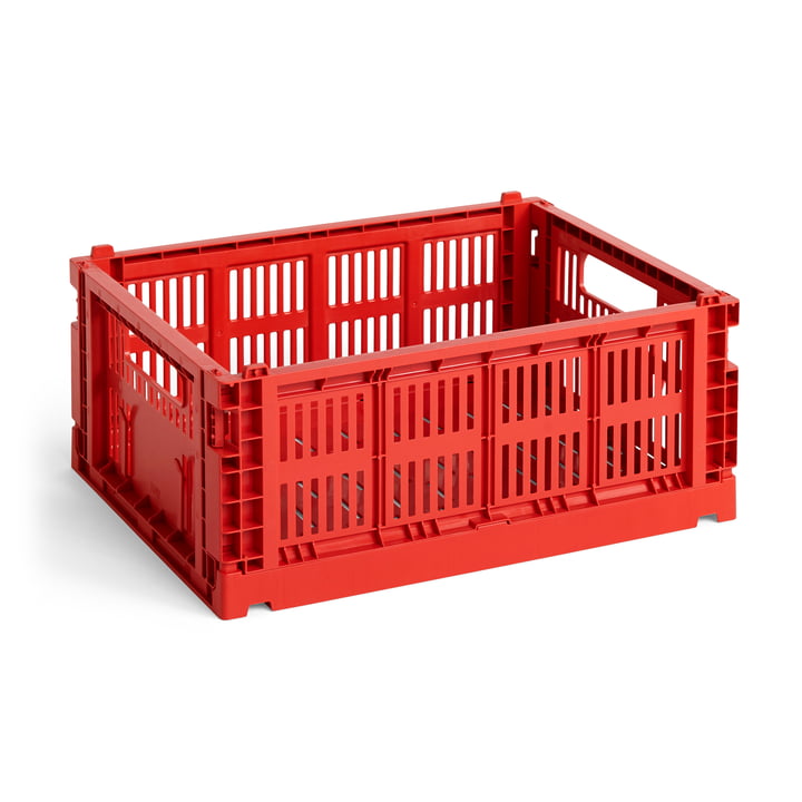 Colour Crate Mand gerecycled M van Hay in de kleur red