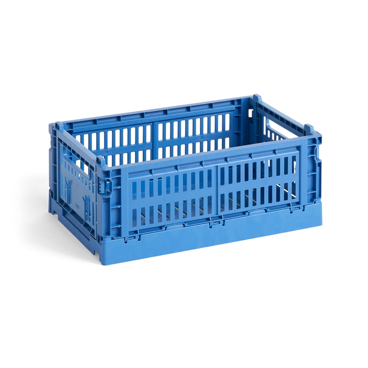 Colour Crate Mand gerecycled S van Hay in de kleur electric blue