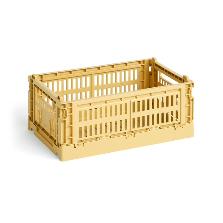 Colour Crate Mand gerecycled S van Hay in de kleur golden yellow
