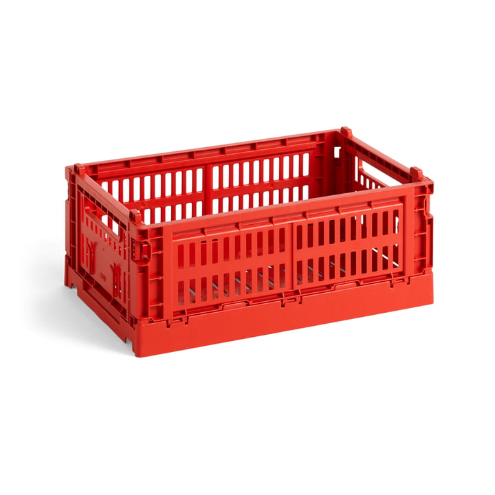 Colour Crate Mand gerecycled S van Hay in de kleur red
