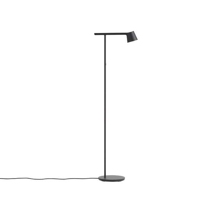 De Tip LED-bodemlamp van Muuto in zwart