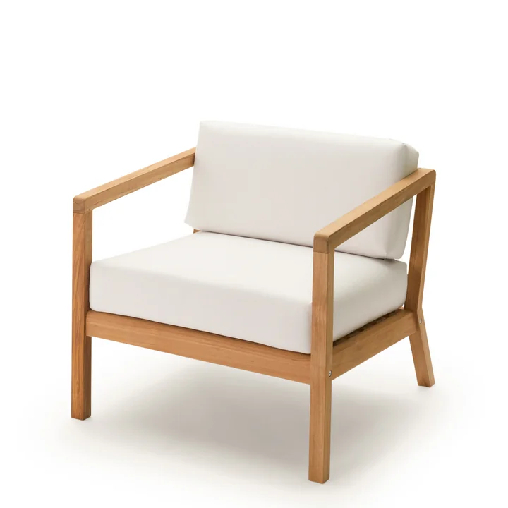 Virkelyst Fauteuil, teak / wit van Skagerak