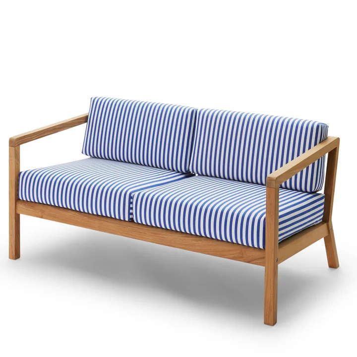 Virkelyst Sofa 2-zits, teak / zeeblauw (Limited Edition) van Skagerak