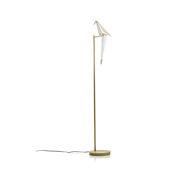 Baars Lichte LED-vloerlamp, messing/wit van Moooi, messing/wit van Moooi