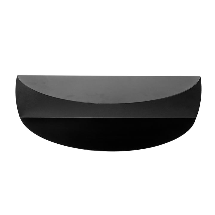 Gravity Wandplank XL, 60 x 15 cm, ijzer, zwart by Muubs