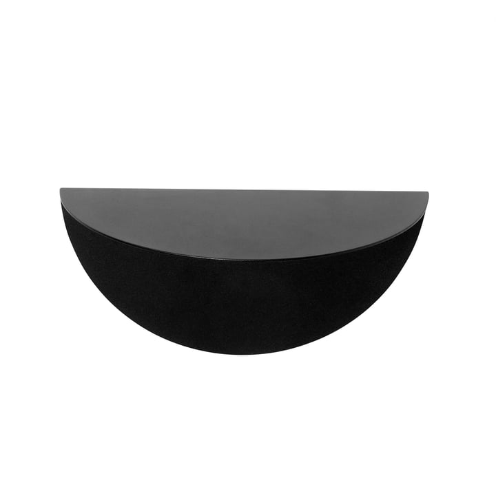 Gravity Wandplank S, 30 x 15 cm, ijzer, zwart vanaf Muubs