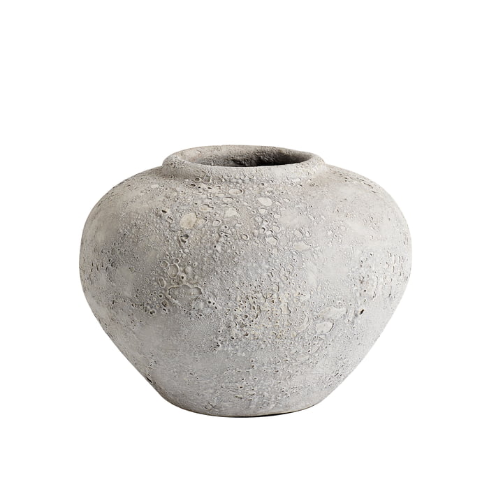 Luna Kan, terracotta, h 18 Ø 25 cm, grijs van Muubs