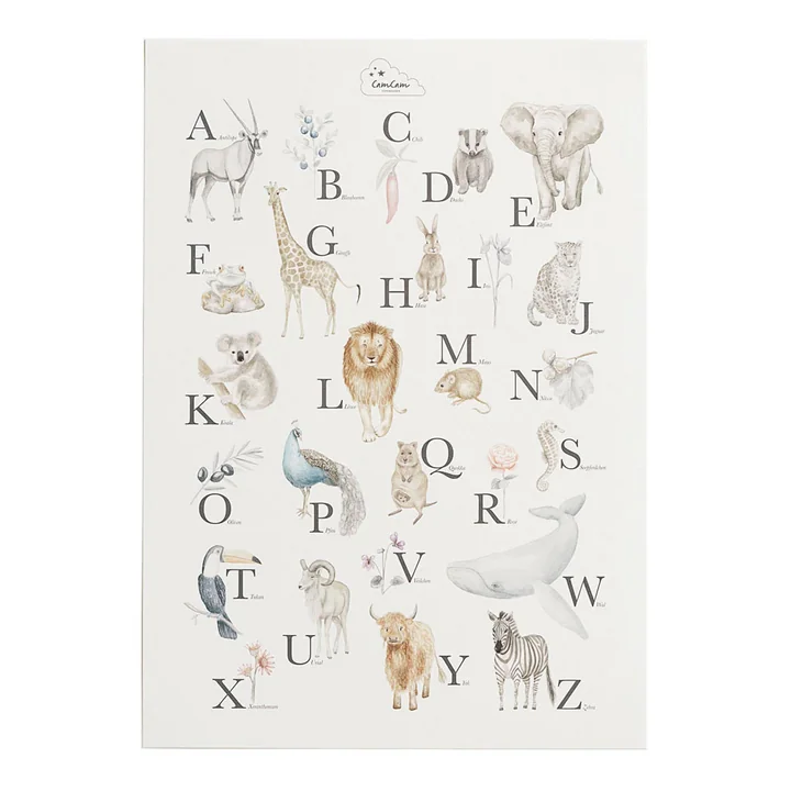Alphabet Poster van Cam Cam Copenhagen