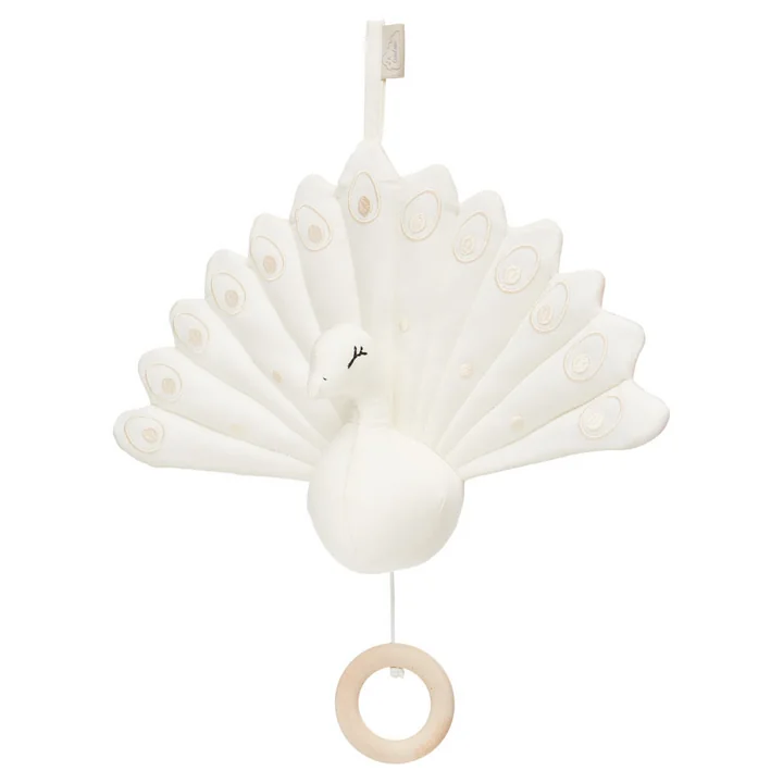 Pauw muziekdoos van Cam Cam Copenhagen in het ontwerp creme white