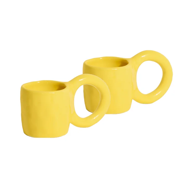 Donut Espressomok, geel (set van 2) van Petite Friture