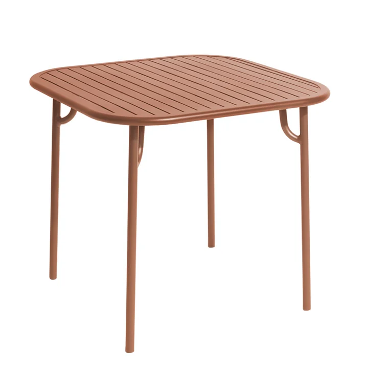 Week-End Tafel, 85 x 85 cm / terracotta van Petite Friture