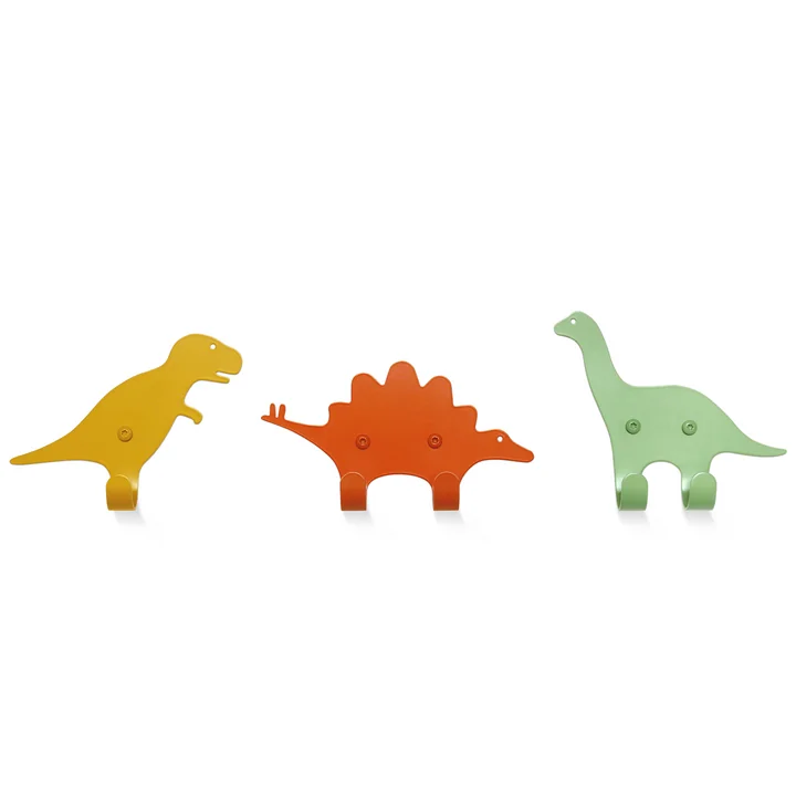 Wandhaak dierentuin, dino (set van 3) by vonbox