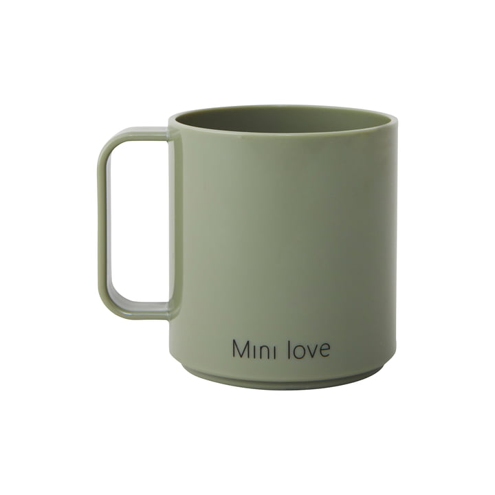Mini Love Mok met handvat, 175 ml, olijfgroen by Design Letters