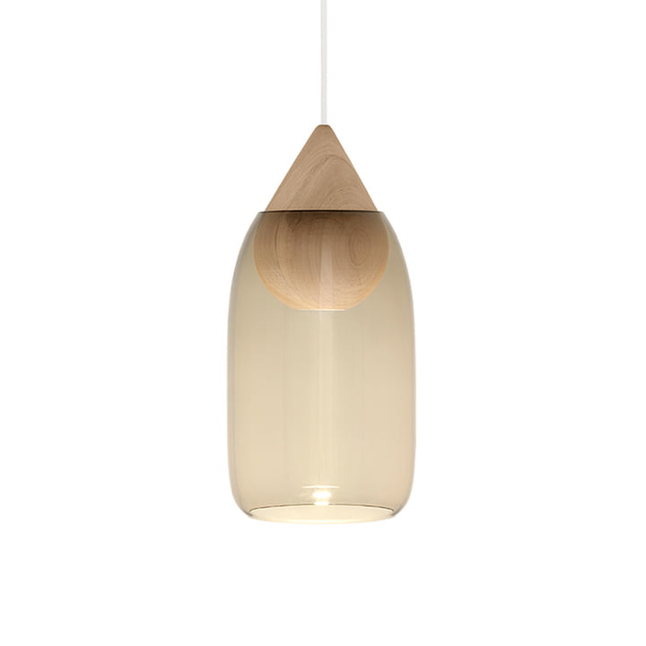 Liuku hanglamp Drop by Mater in gerookt glas