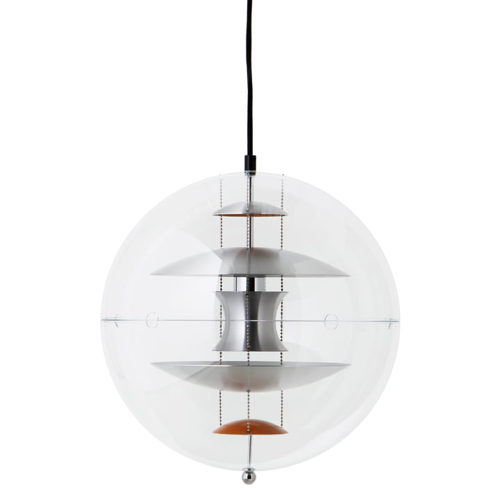 VP Globe Hanglamp Ø 40 cm, geborsteld aluminium / helder by Verpan