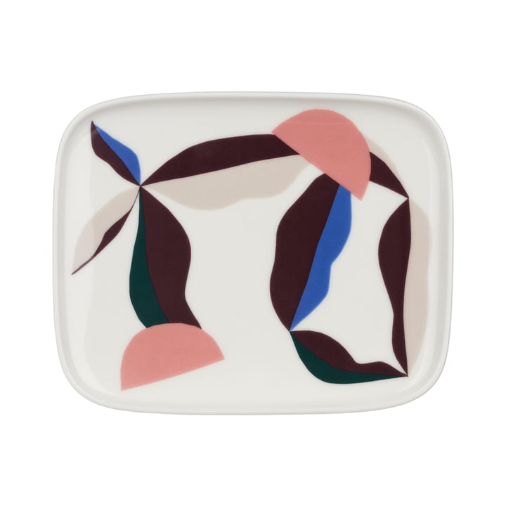 Oiva Berry Schotel, 15 x 12 cm, wit / blauw / poeder / donker wijn by Marimekko