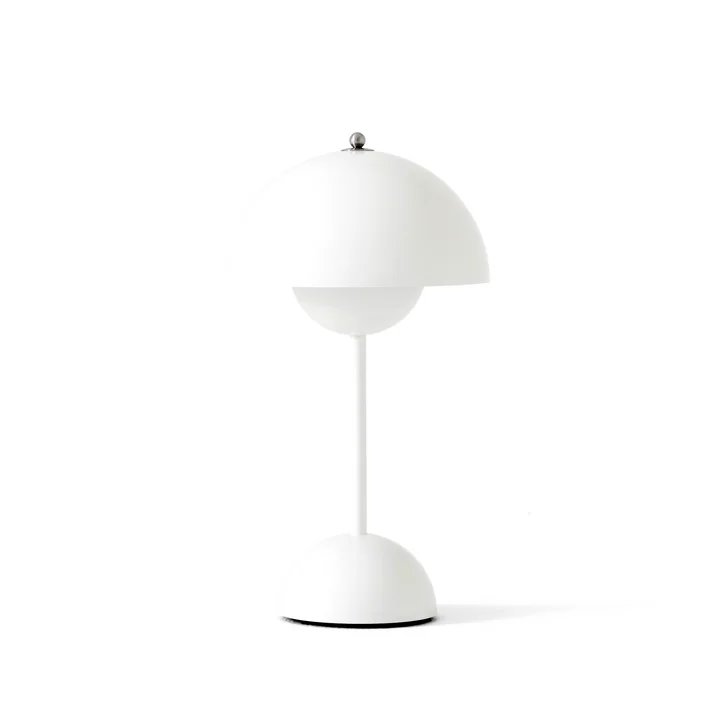 De Flowerpot VP9 oplaadbare tafellamp van & Tradition in mat wit