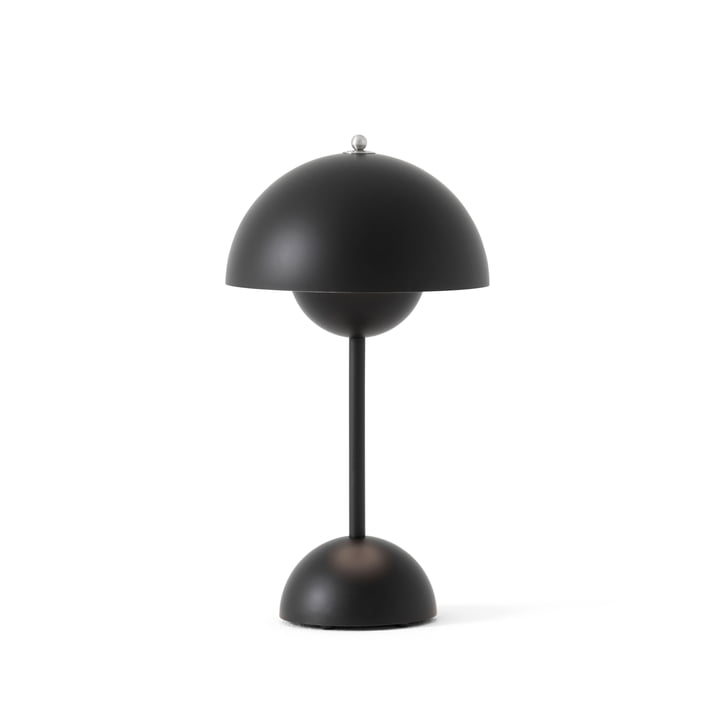 De Flowerpot VP9 oplaadbare tafellamp van & Tradition in mat zwart