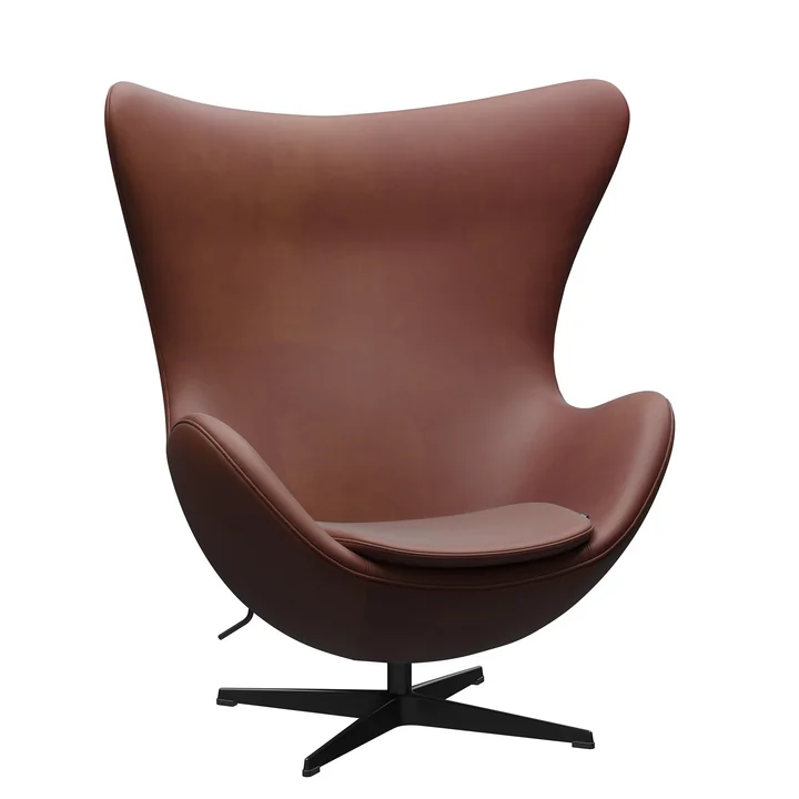 Egg Chair kastanjebruin leer van Fritz Hansen
