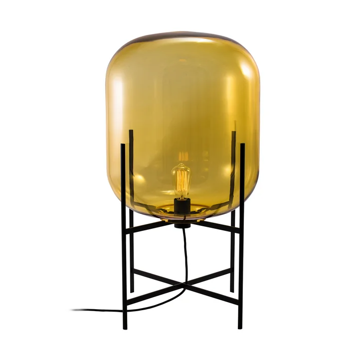 Pulpo - Oda lamp medium, amber / voet zwart