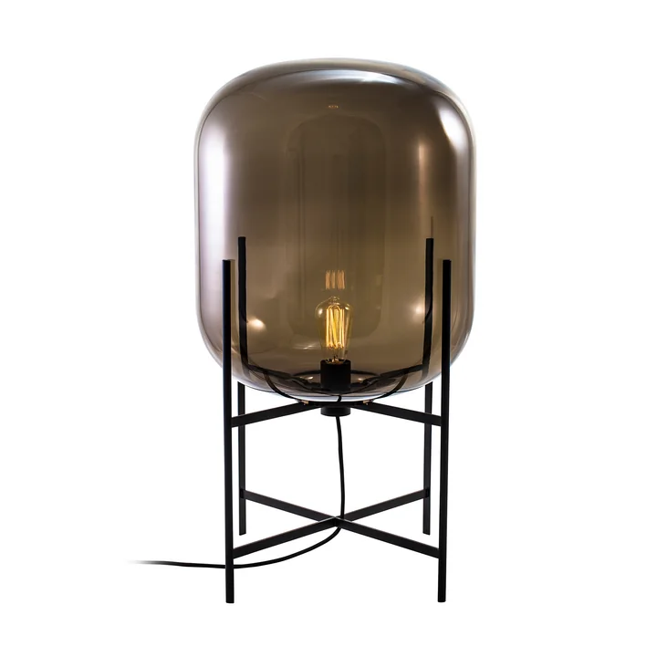 Pulpo - Oda lamp medium, rookgrijs / voet zwart