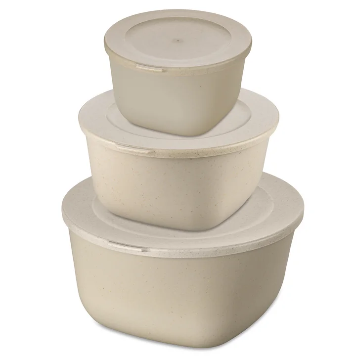 Connect Stockholm voorraadpot set, 4 l, 2 l, 1 l, nature desert sand (set van 3) by Koziol