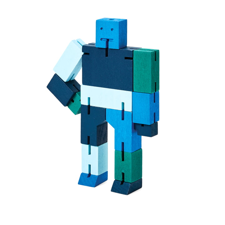 Cubebot , klein, blauw multi van Areaware