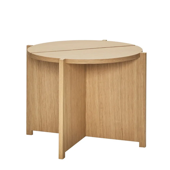 Dash Bijzettafel, Ø 55 cm, eik van Hübsch Interior