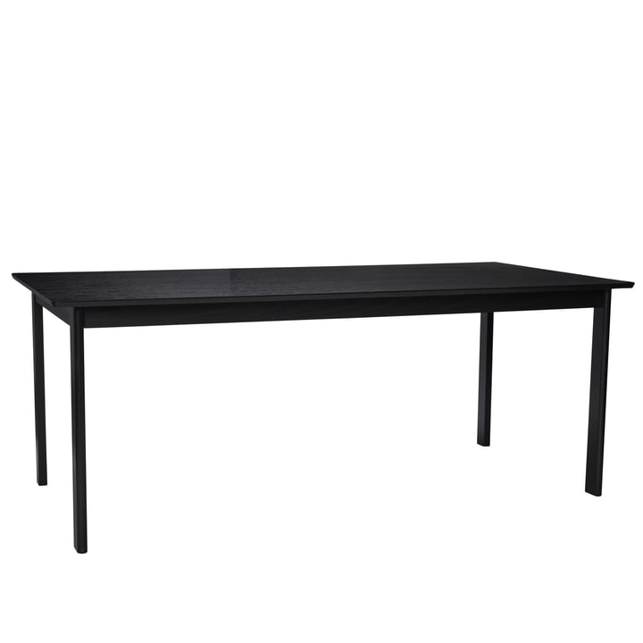 Dapper Eettafel, L 195 cm, zwart essen van Hübsch Interior
