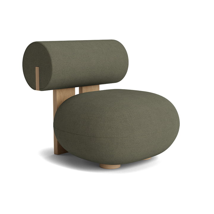 Hippo Lounge fauteuil, natuurlijke eik / Fiord - 961 van NORR11