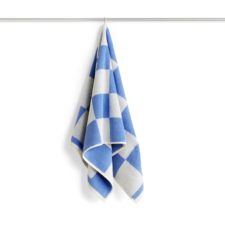 Check Handdoek, 50 x 100 cm, hemelsblauw van Hay