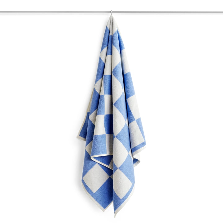 Check Badhanddoek, 70 x 136 cm, hemelsblauw van Hay