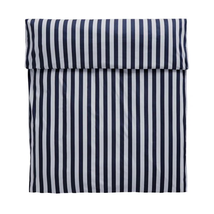 Été Dekbedovertrek, middernachtblauw / lichtgrijs by HAY