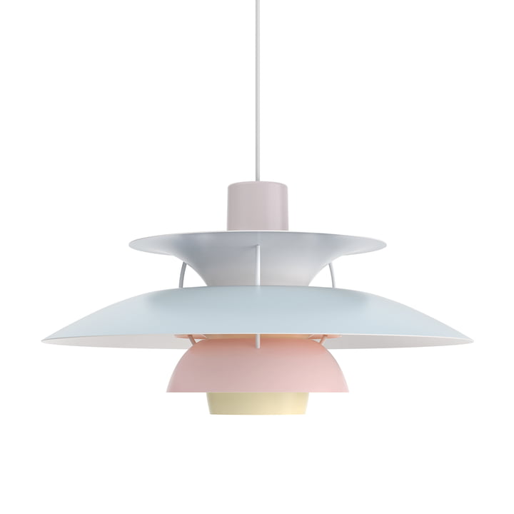 PH 5 hanglamp, oester / blauw / roze by Louis Poulsen