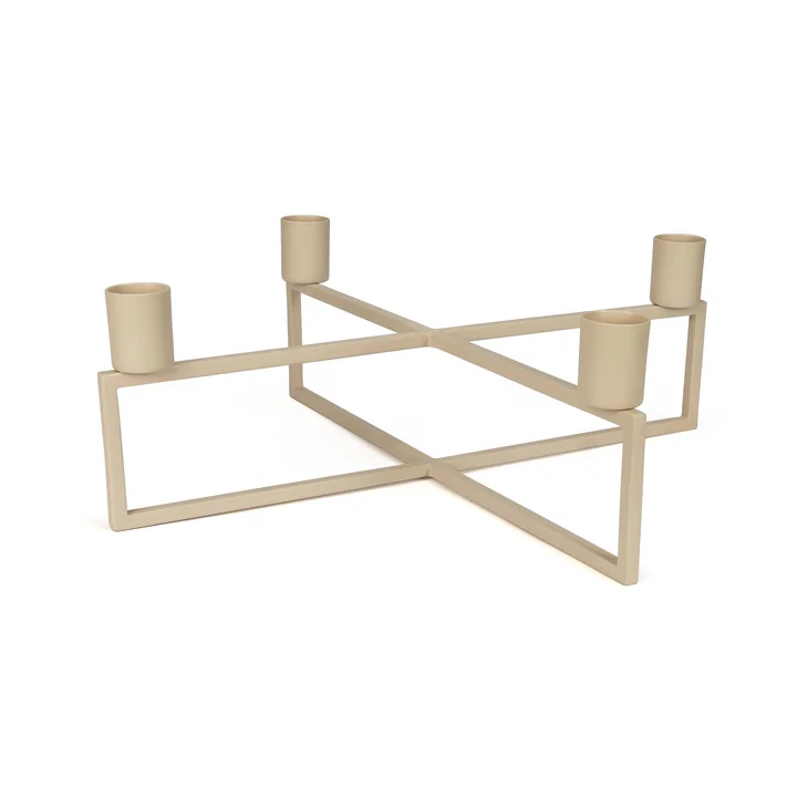 4Flames Kandelaar, hoekig / roos door HANA